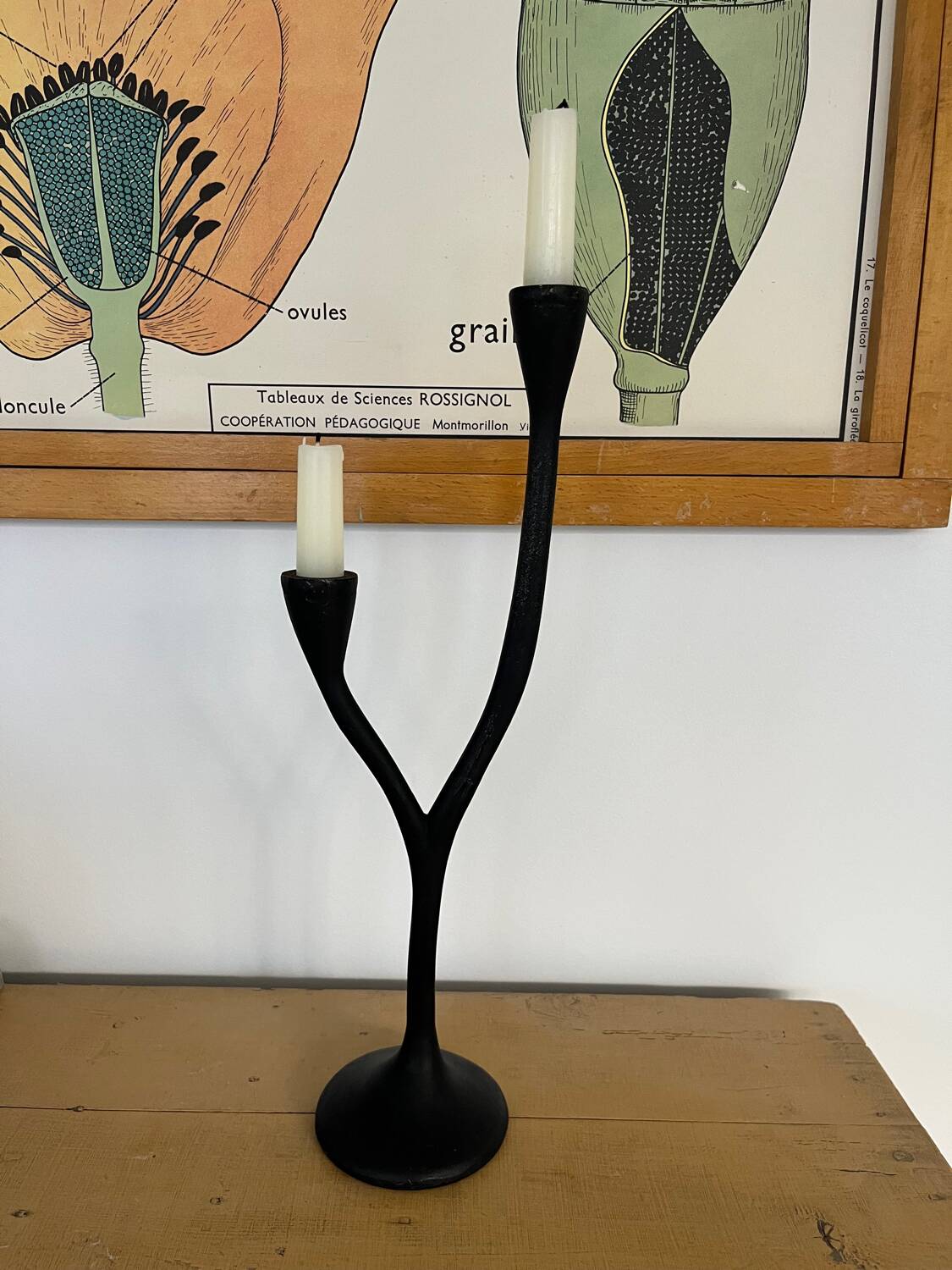 Cast iron "tree" candlestick from the 70s/80s