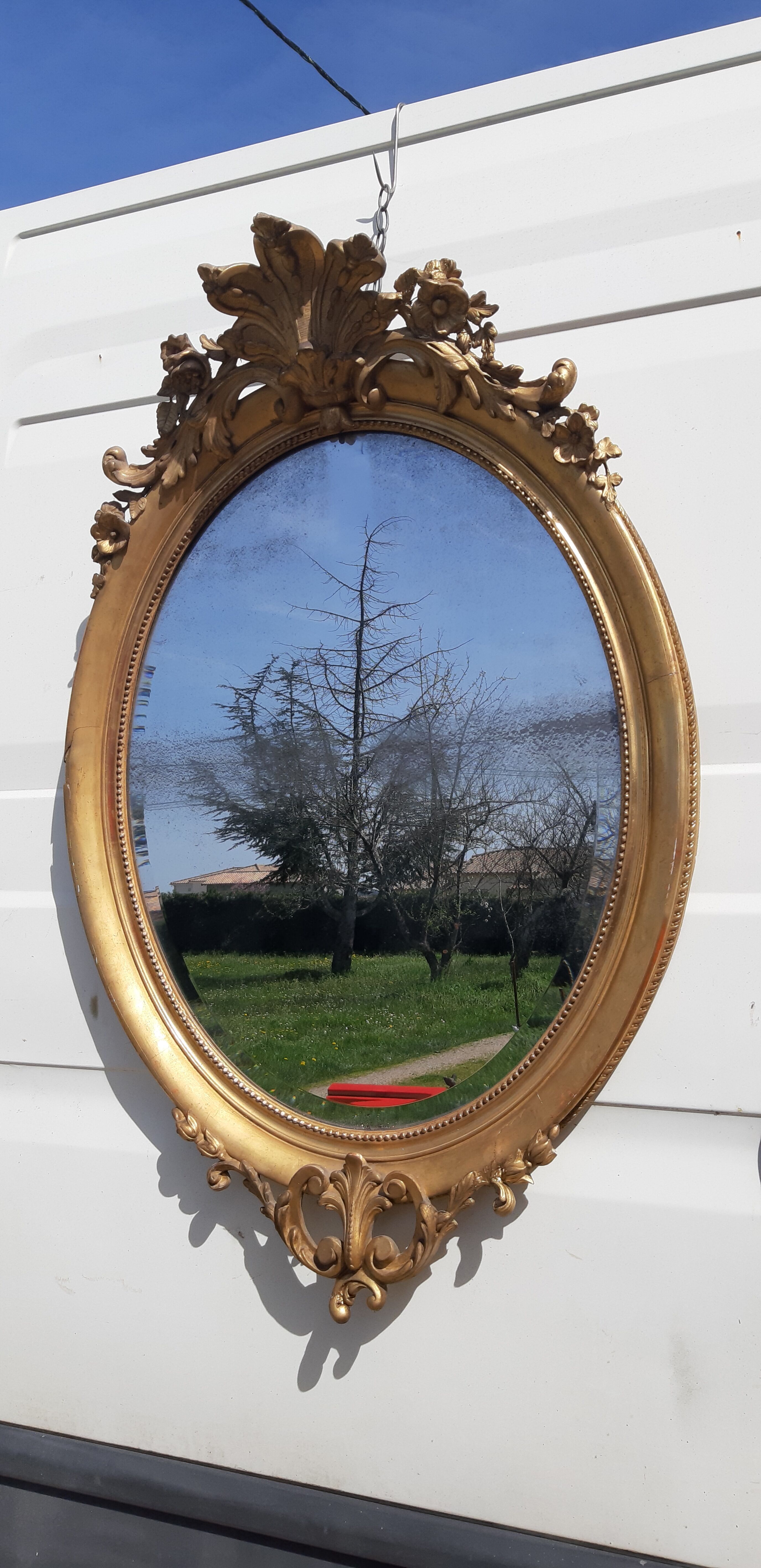 Mirror golden 19th