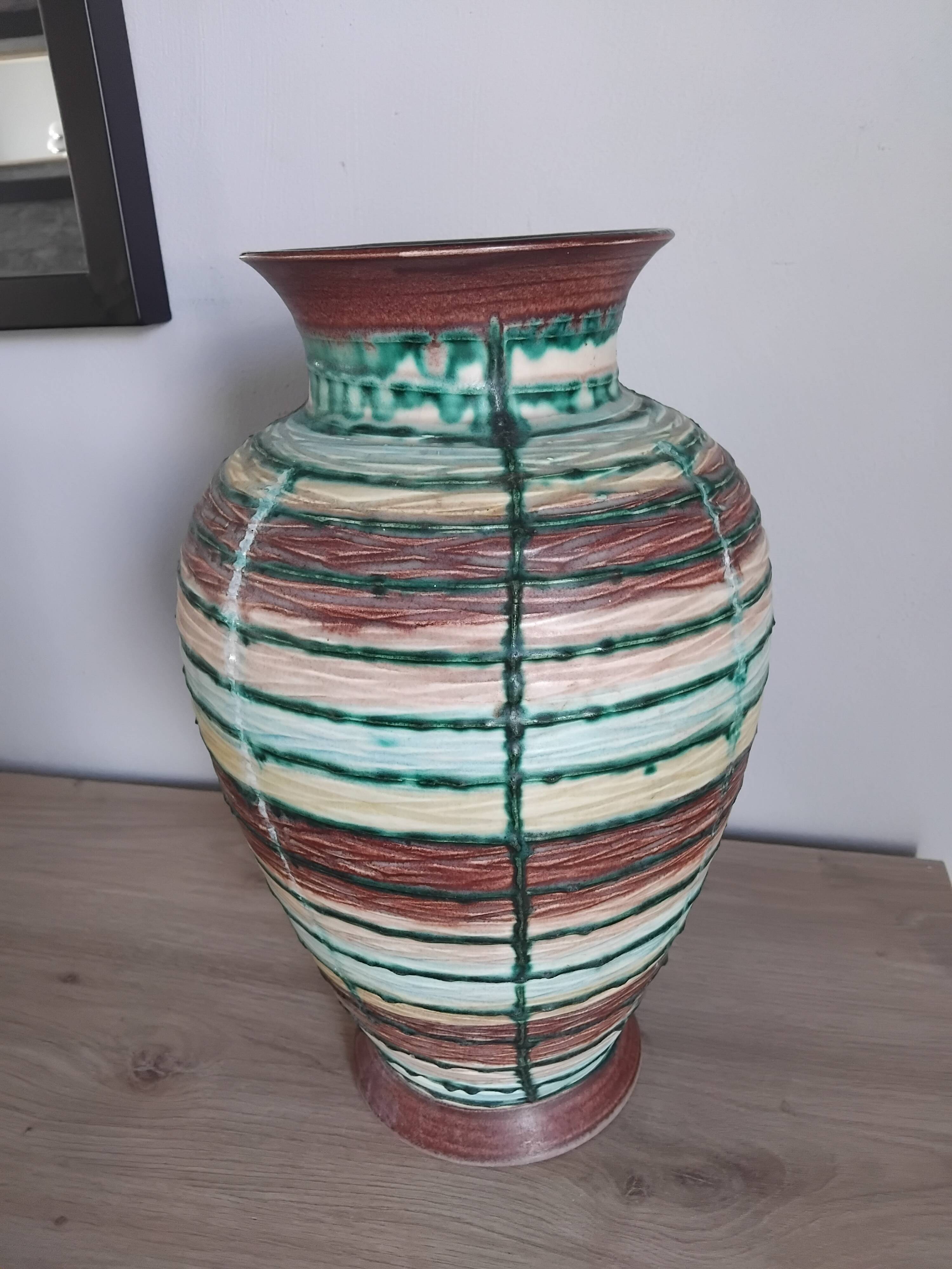 Vintage ceramic vase WEST GERMANY from the 50s 60s.
