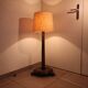 Large Art Deco floor lamp in oak by Charles Dudouyt, 105 cm