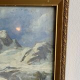 Original Oil Painting – Alpine Landscape, 1908