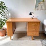 Vintage Scandinavian Formica Desk with 3 Drawers from the 70s