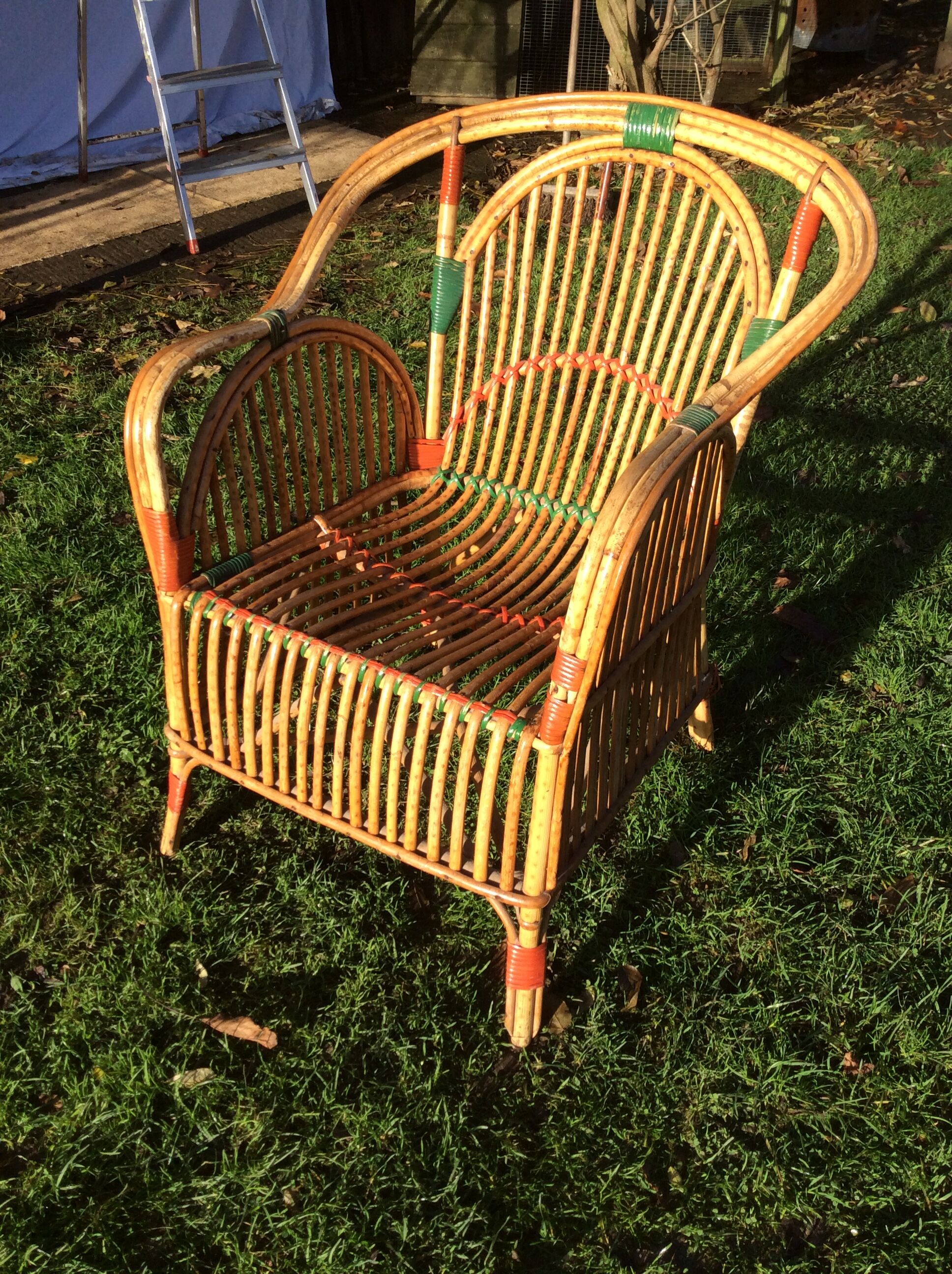 Fauteuil australian art déco rotin conservatoire