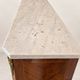 Display cabinet, Louis XVI style bookcase in marquetry, marble and bronze.