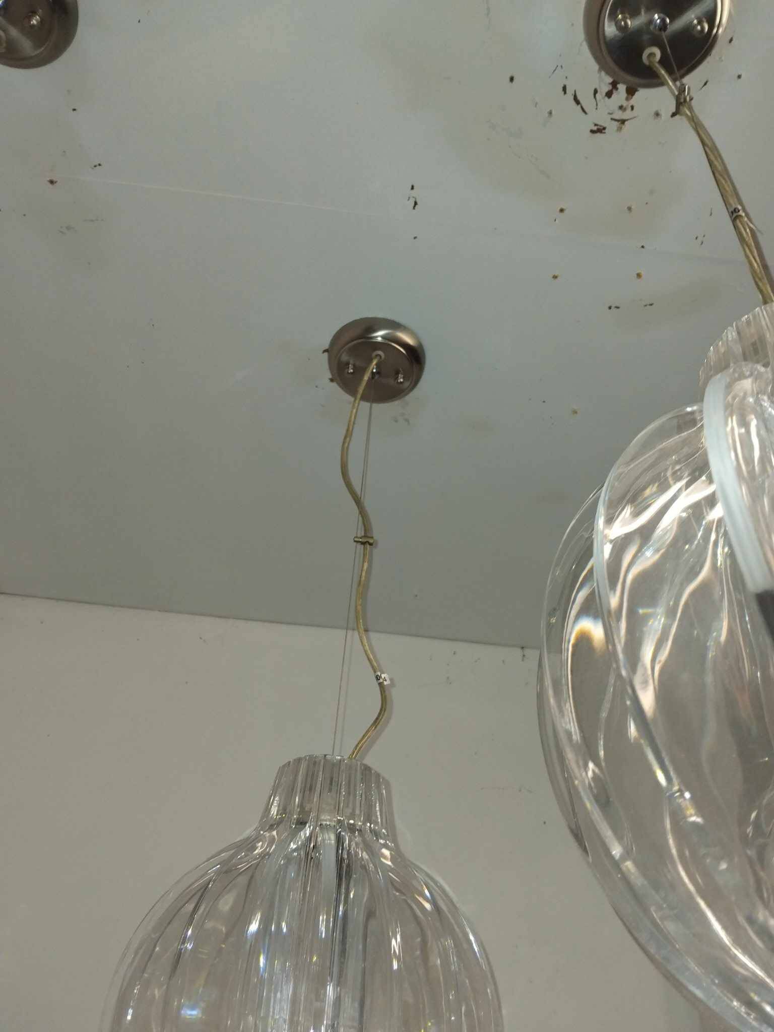 Set of 3 acrylic blade suspensions from the 70s