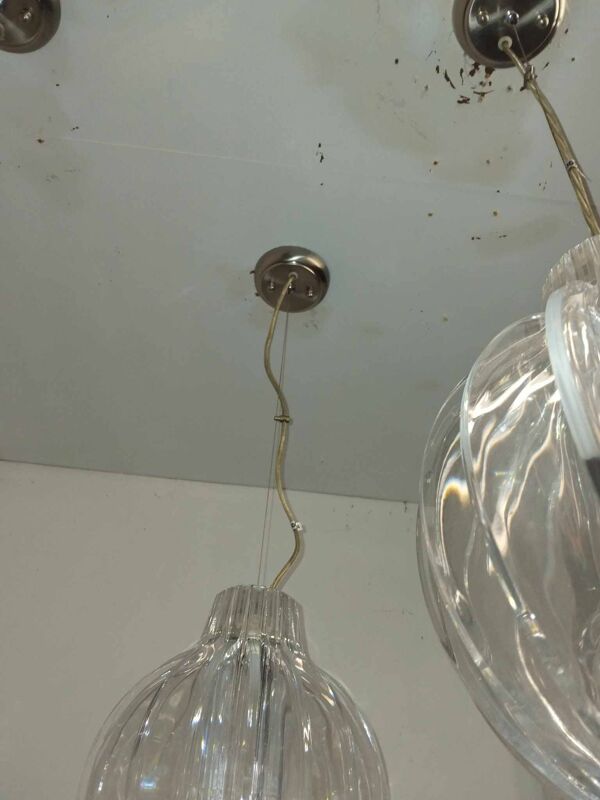 3 suspensions à lames en acrylique, années 70