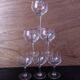 Set de  verres à vin rouge ballon gravé fleurs vintage