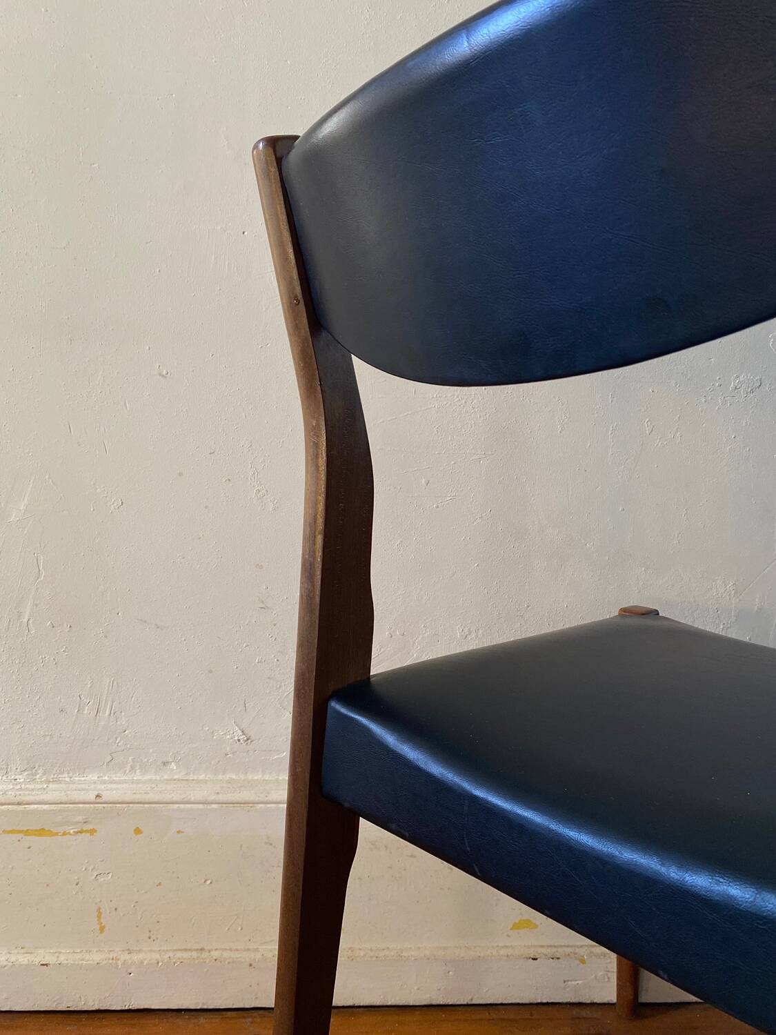 Set of six Scandinavian chairs in vintage teak 1960