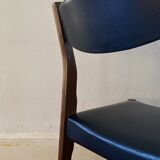 Set of six Scandinavian chairs in vintage teak 1960