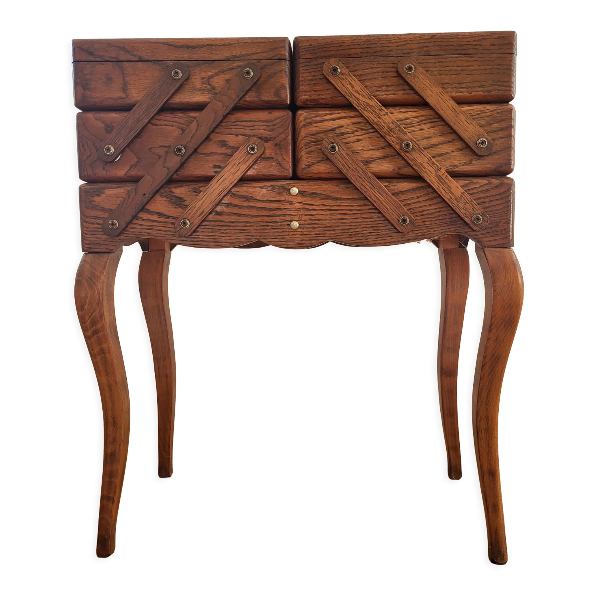 Art deco wooden seamstress