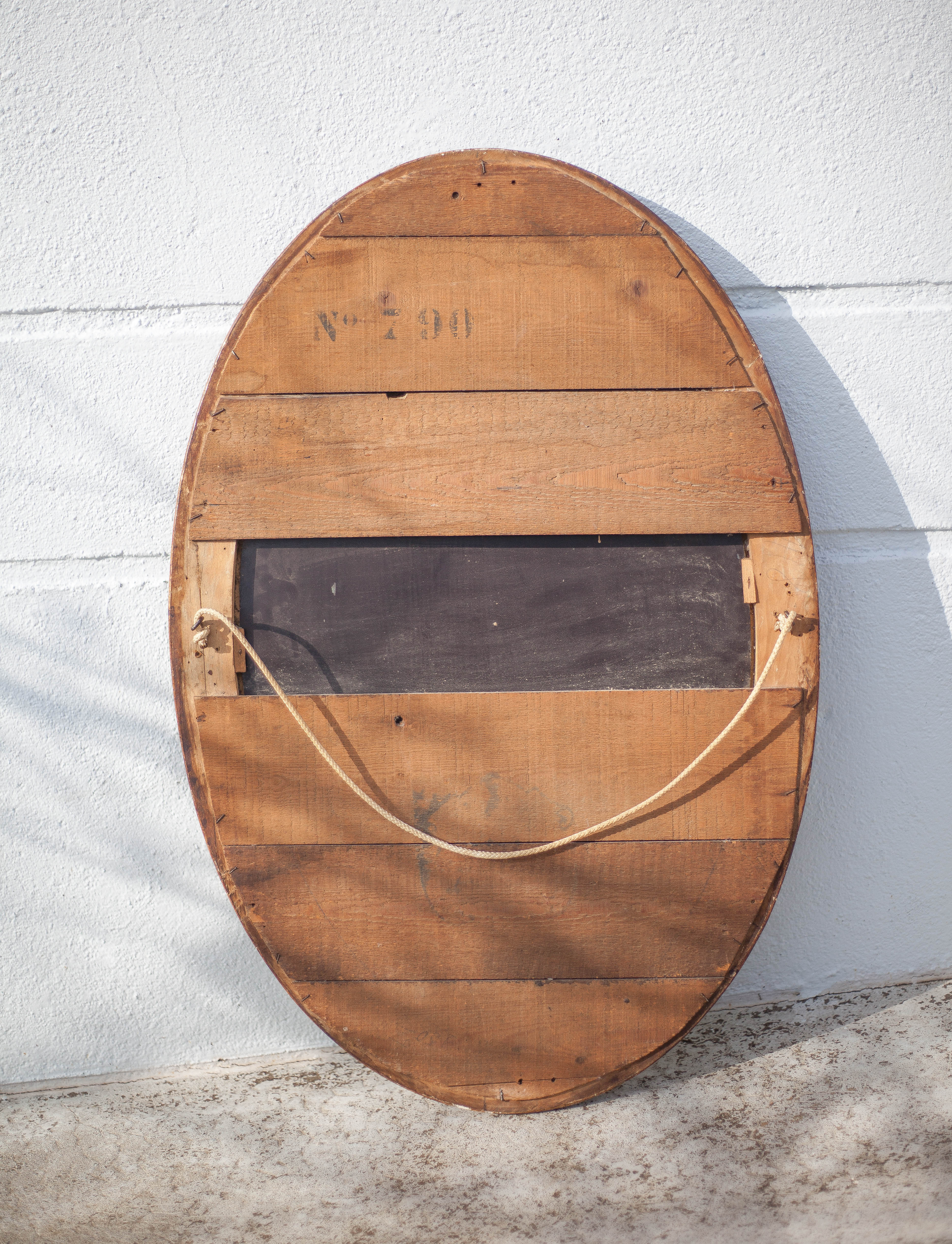 Miroir oval vintage 85x57cm