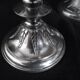 Lot de 4 verres en cristal fin sur pied en Etain du Manoir Paris France