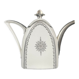 Art Deco coffee maker porcelain Limoges silver decoration around 1930