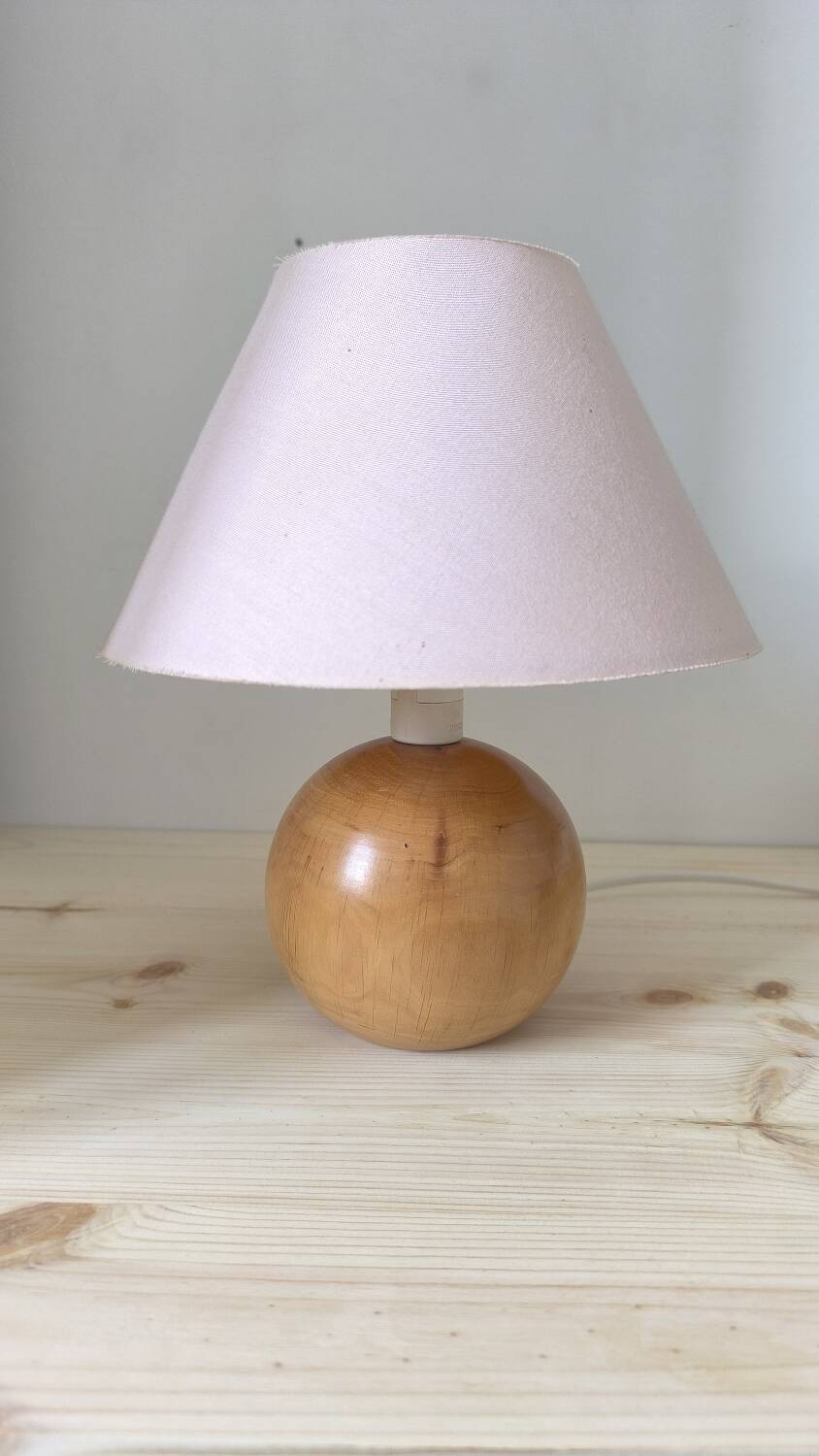 Walnut wood ball lamp
