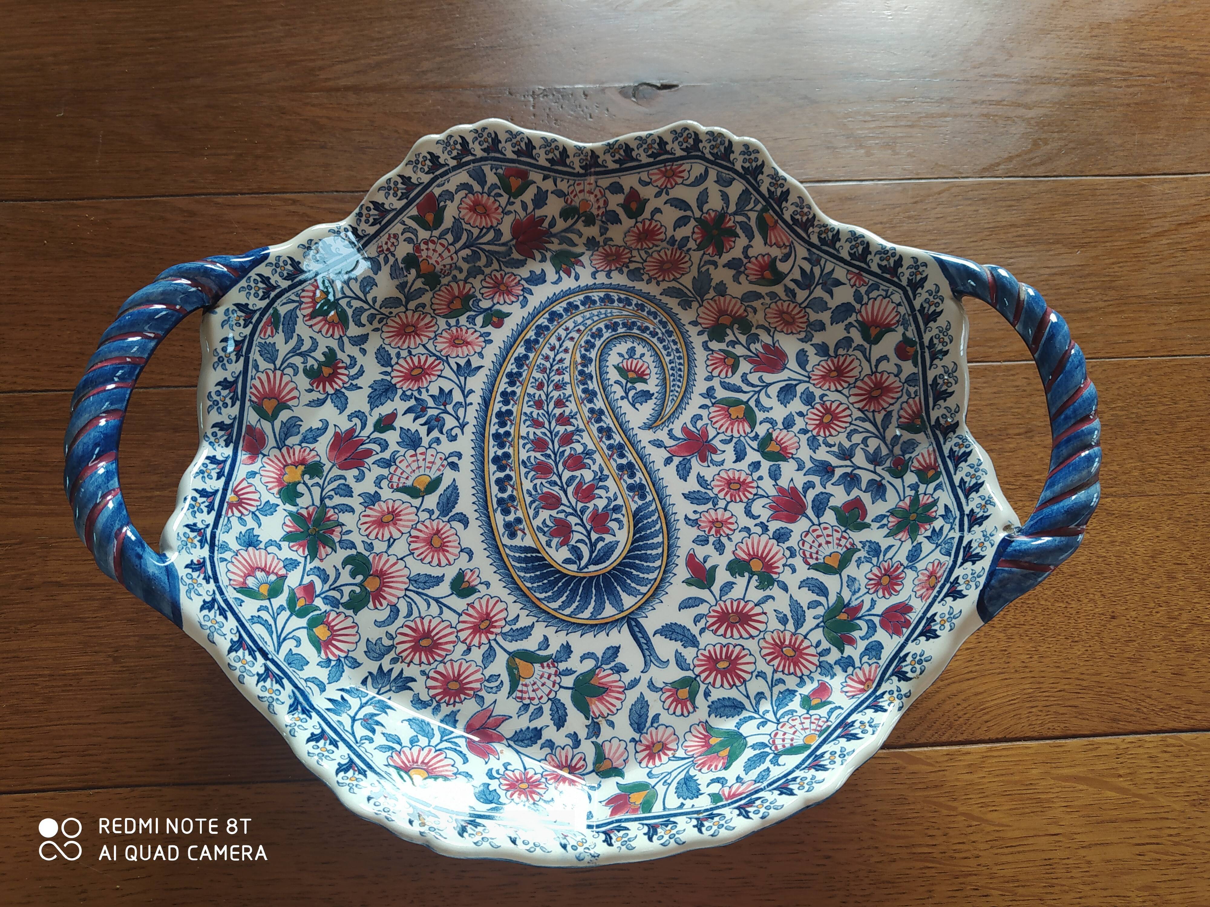 Melonnière dish in Gien, Cashmere model