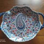 Plat melonnière en Gien modèle Cachemire