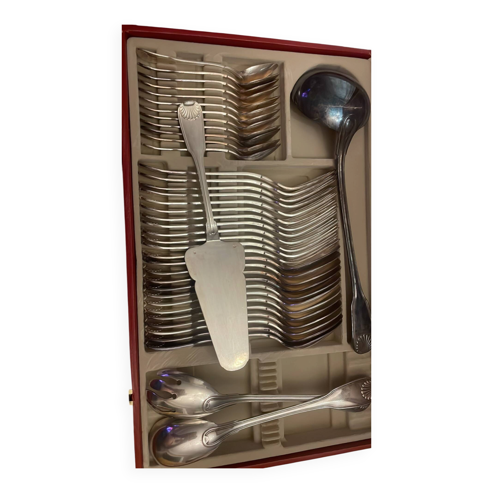 Ménagère argent massif 800/1000 Minerve 2,97 kg Dick Swart 12 pièces