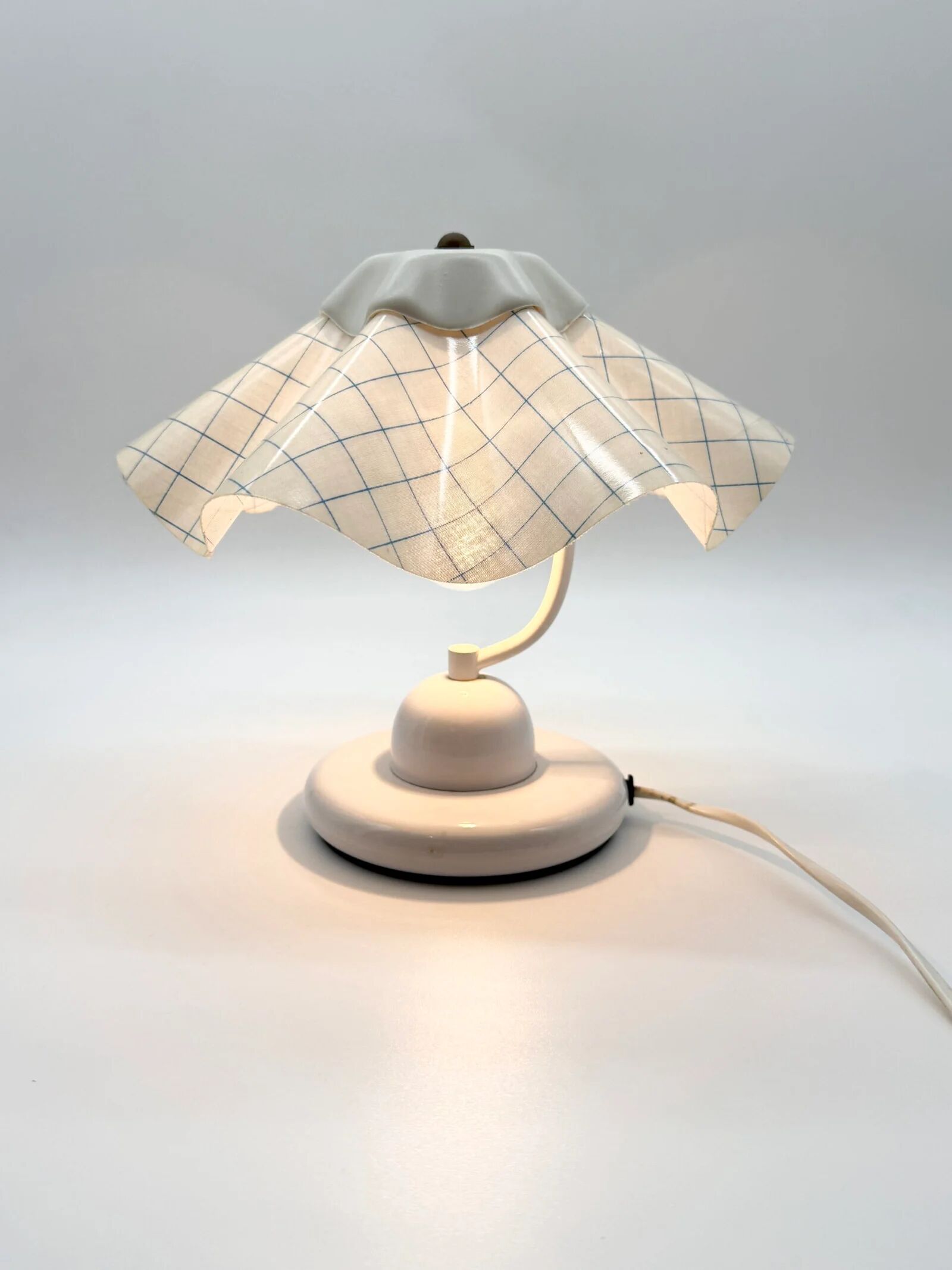 Pair of table lamps with pleated shades – 1980s