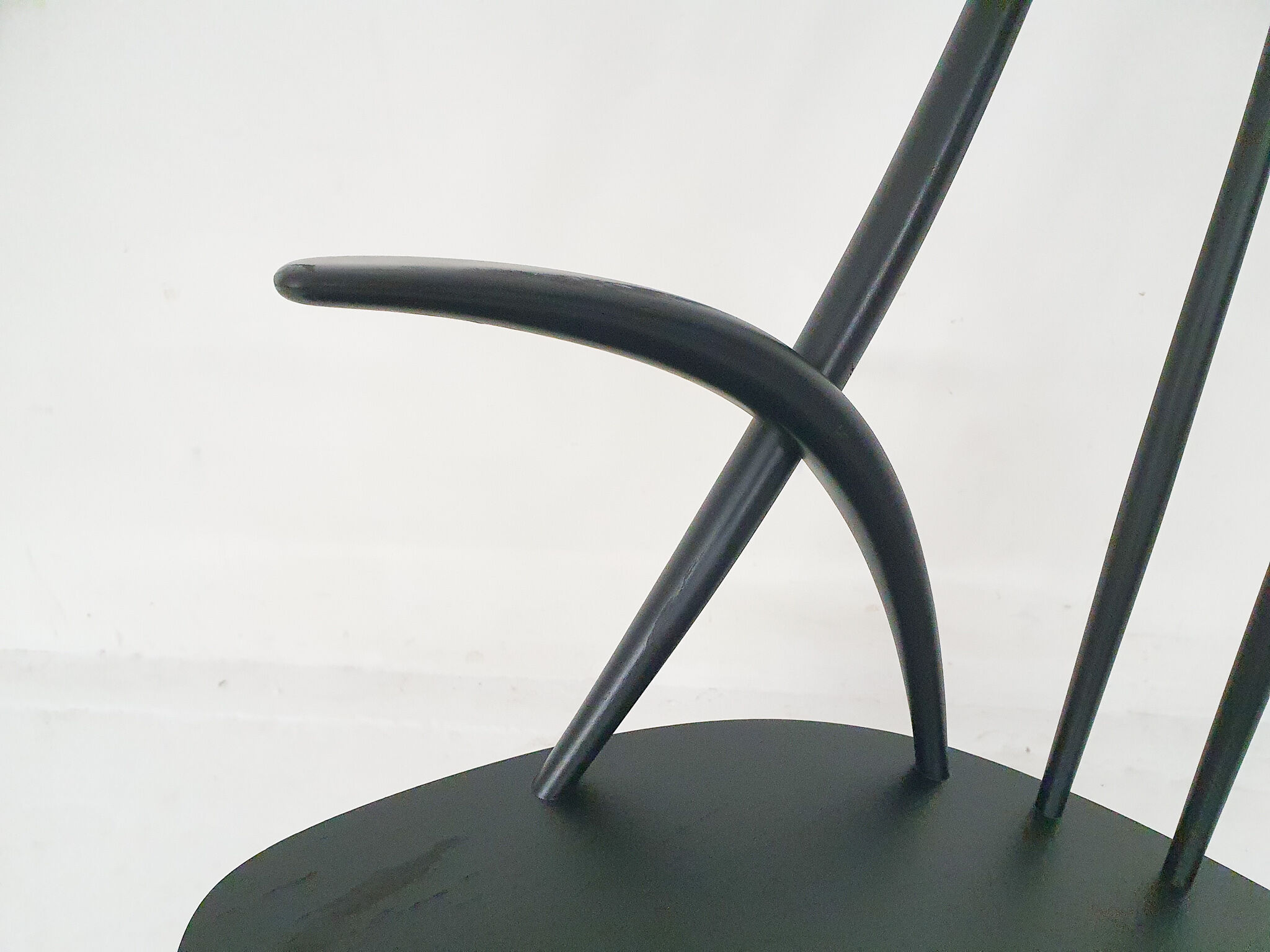 Black wooden rocking chair by Illum Wikkelso for Niels Eilersen model IW3, Denmark 1958