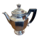 Belle Époque teapot in silver-plated metal and ebony – octagonal shape