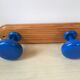 Electric blue coat rack from the 80s