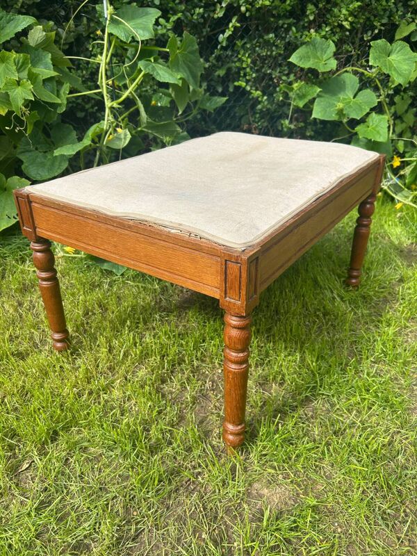 Banc en bois et tissu beige