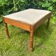 Banc en bois et tissu beige