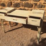 Console wood imitation rattan