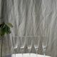 Set of 5 glass champagne flutes with twisted ribbed base