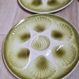 6 assiettes à huîtres 60'