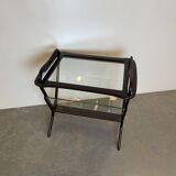 Mahogany side table & magazine holder from 1950'