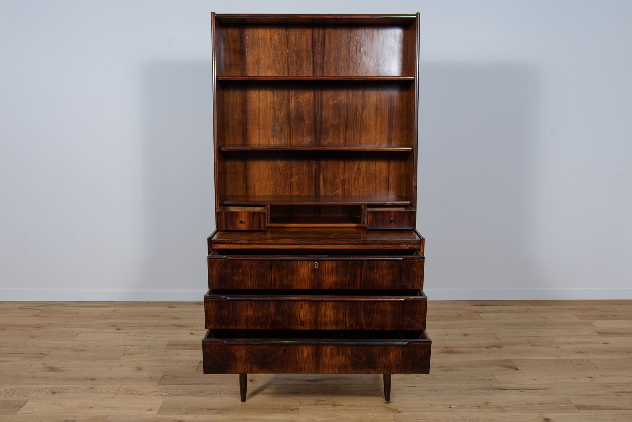 Mid-century rosewood shelf with pull-out top, 1960s