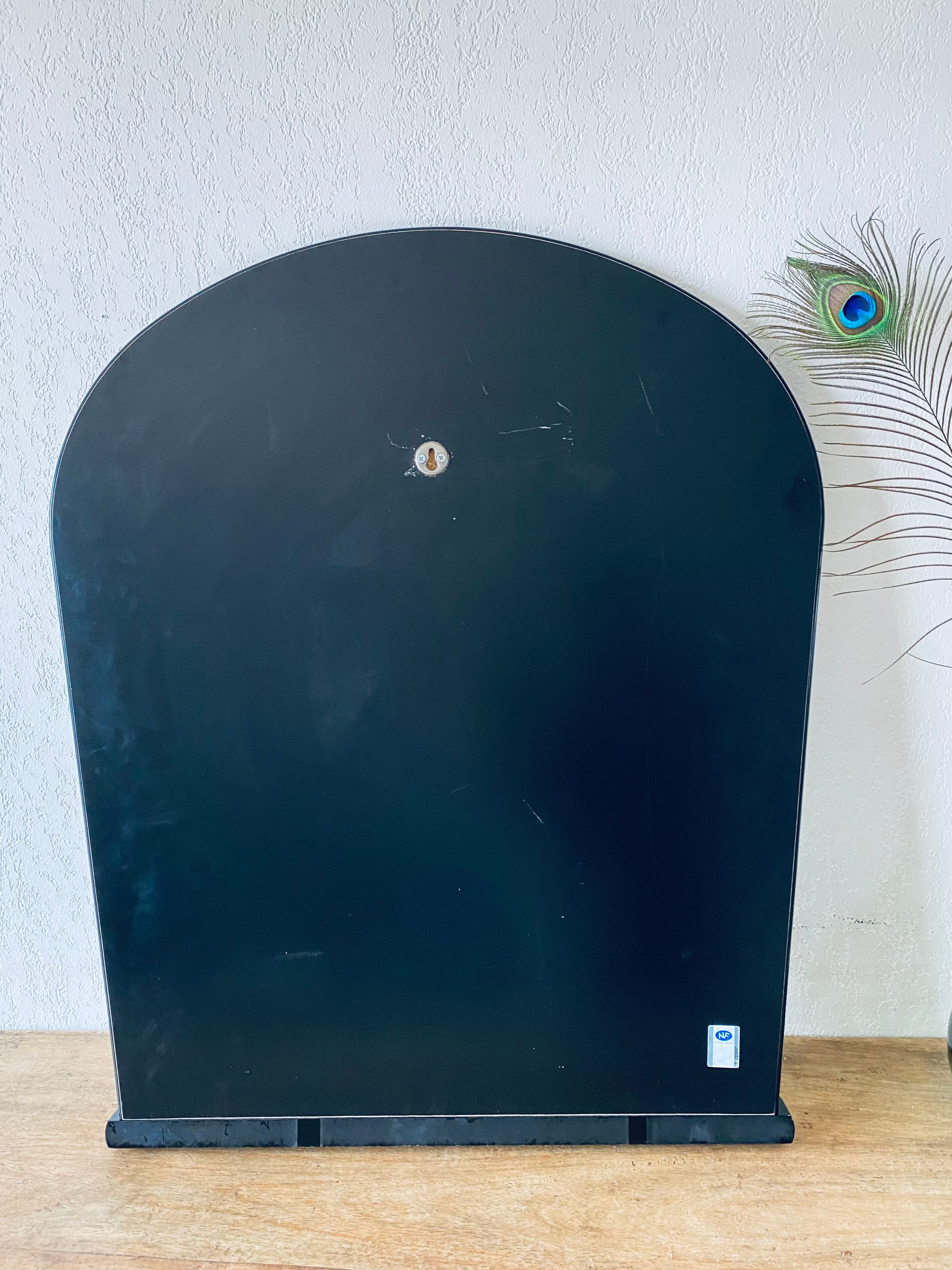 Black and gold art deco mirror - 81x69cm