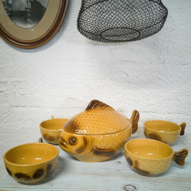 Fish soup service by Kil Keramik - 70s