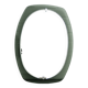 Vintage space age large smoked green glass mirror by veca