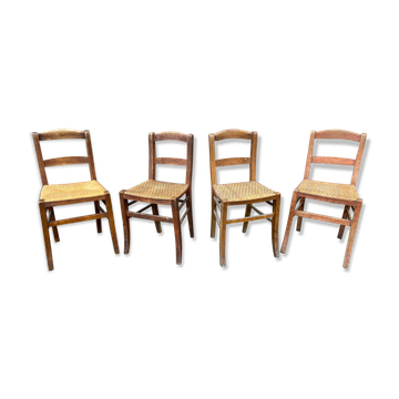 4 bistro chairs 1930 Alsace