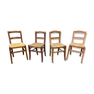 4 bistro chairs 1930 Alsace