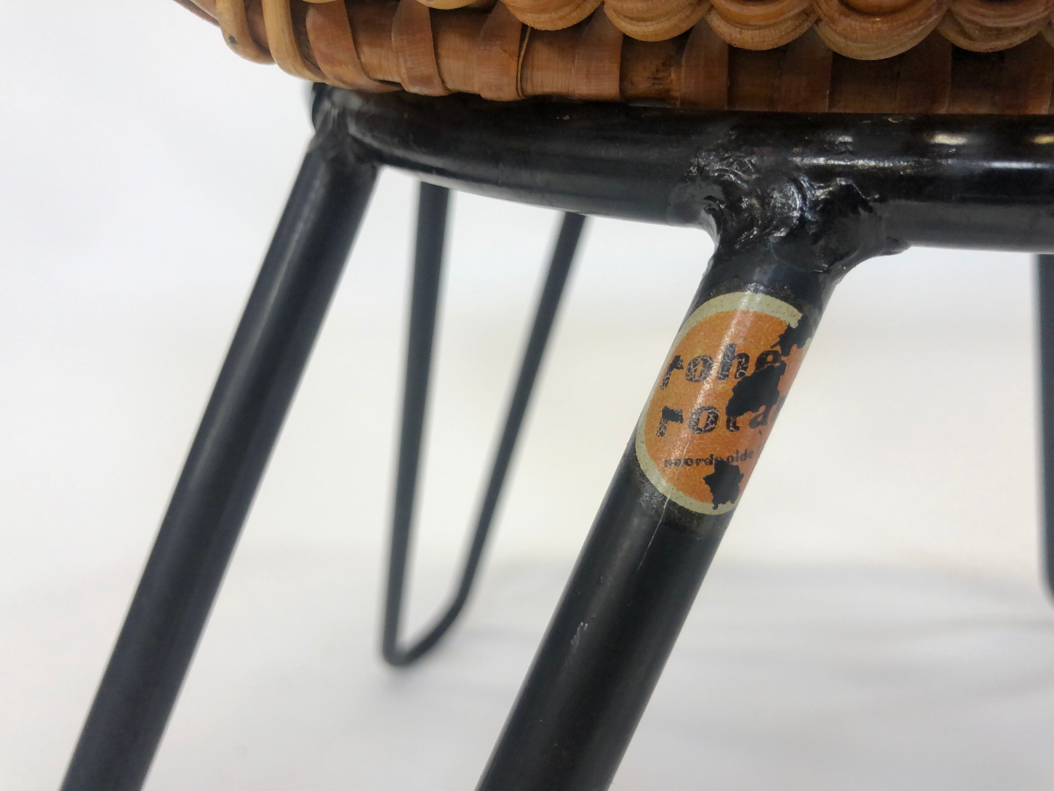 Rohe Noordwolde rattan armchair, 1960, Netherlands