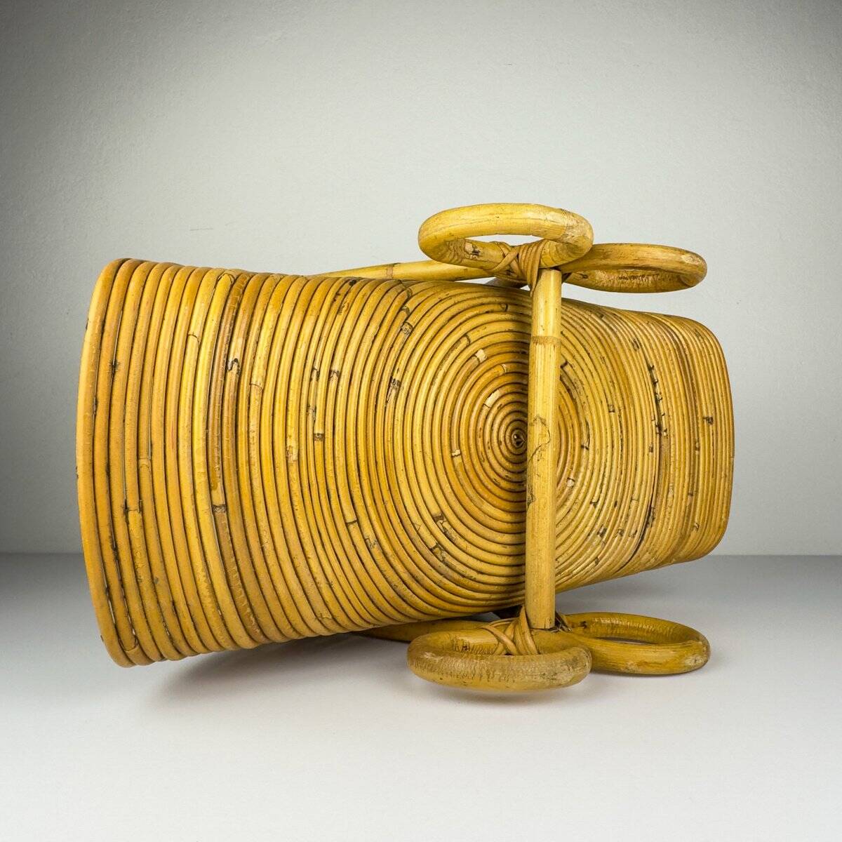 Vintage bamboo magazine rack by Vivai Del Sud, Italy, 1960s.