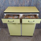 Yellow formica sideboard