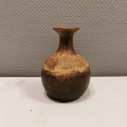Ceramic vase in earthy/brownish/beige colours and tones. Judi Art, Denmark 1970s