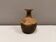 Ceramic vase in earthy/brownish/beige colours and tones. Judi Art, Denmark 1970s