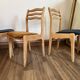 Set of 4 ribbed fabric chairs