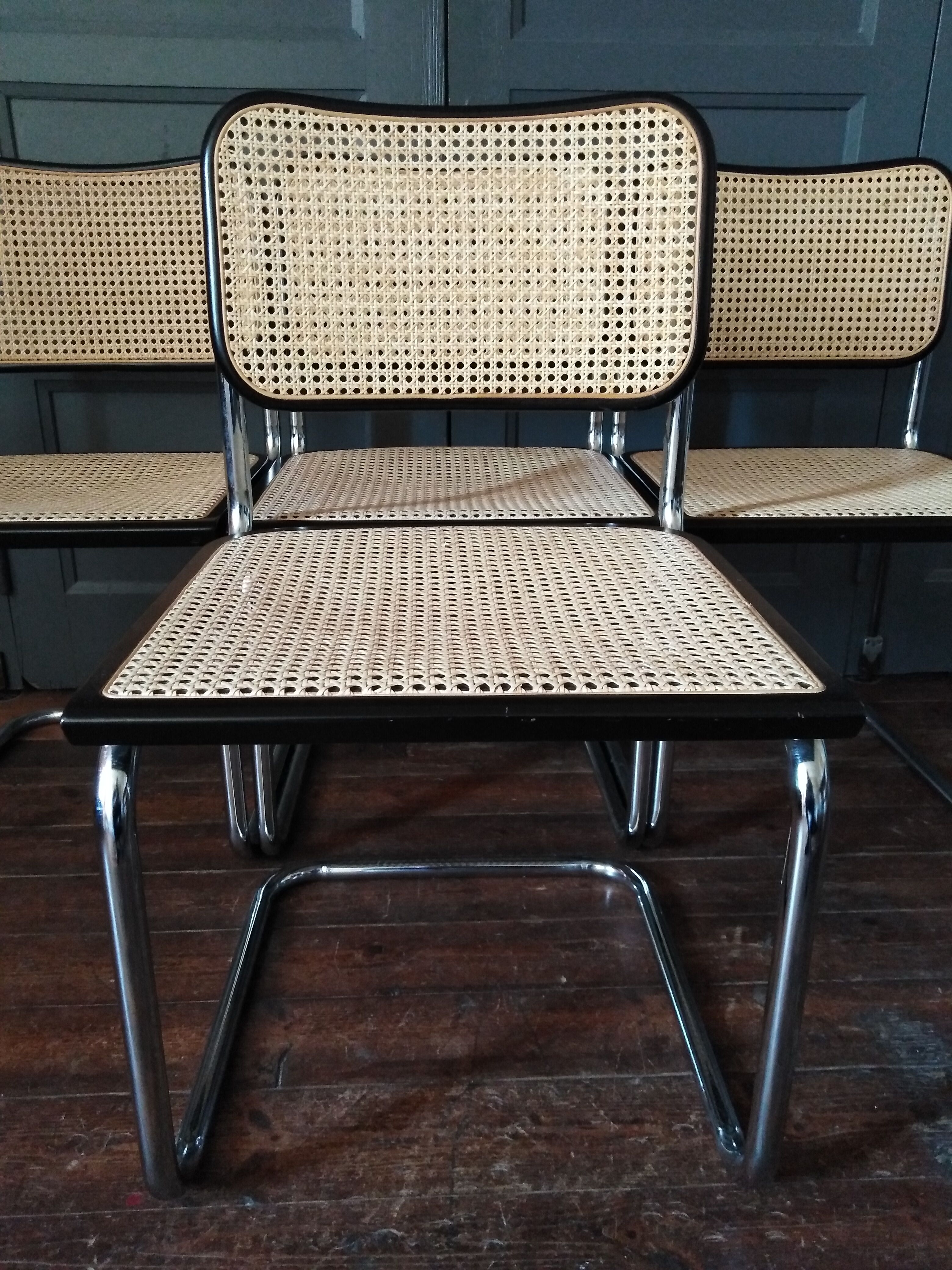 4 chairs Marcel Breuer B32 Cesca 1970