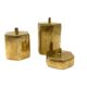 Set of 3 solid Brass boxes , De Falco Italy 1970s