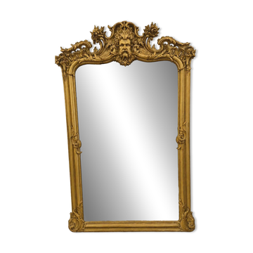 grand miroir doré Napoleon III au masque