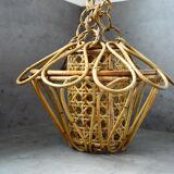 Rattan and cane pendant light from the 50s/60s