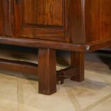 Brutalist sideboard in elm by Aranjou 1950s