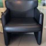 Pair of Tecno 148 leather armchairs