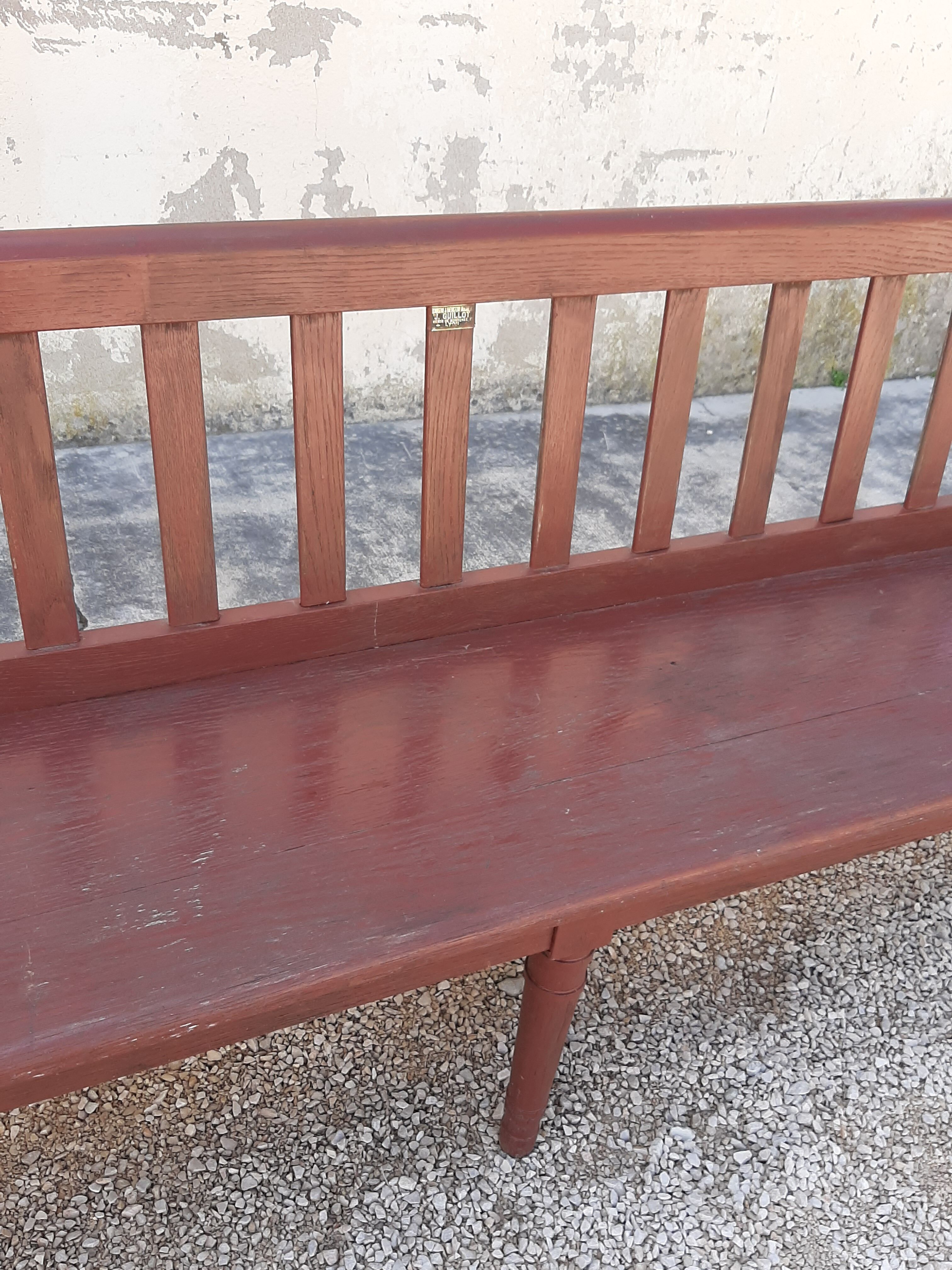 Oak station bench 2m80